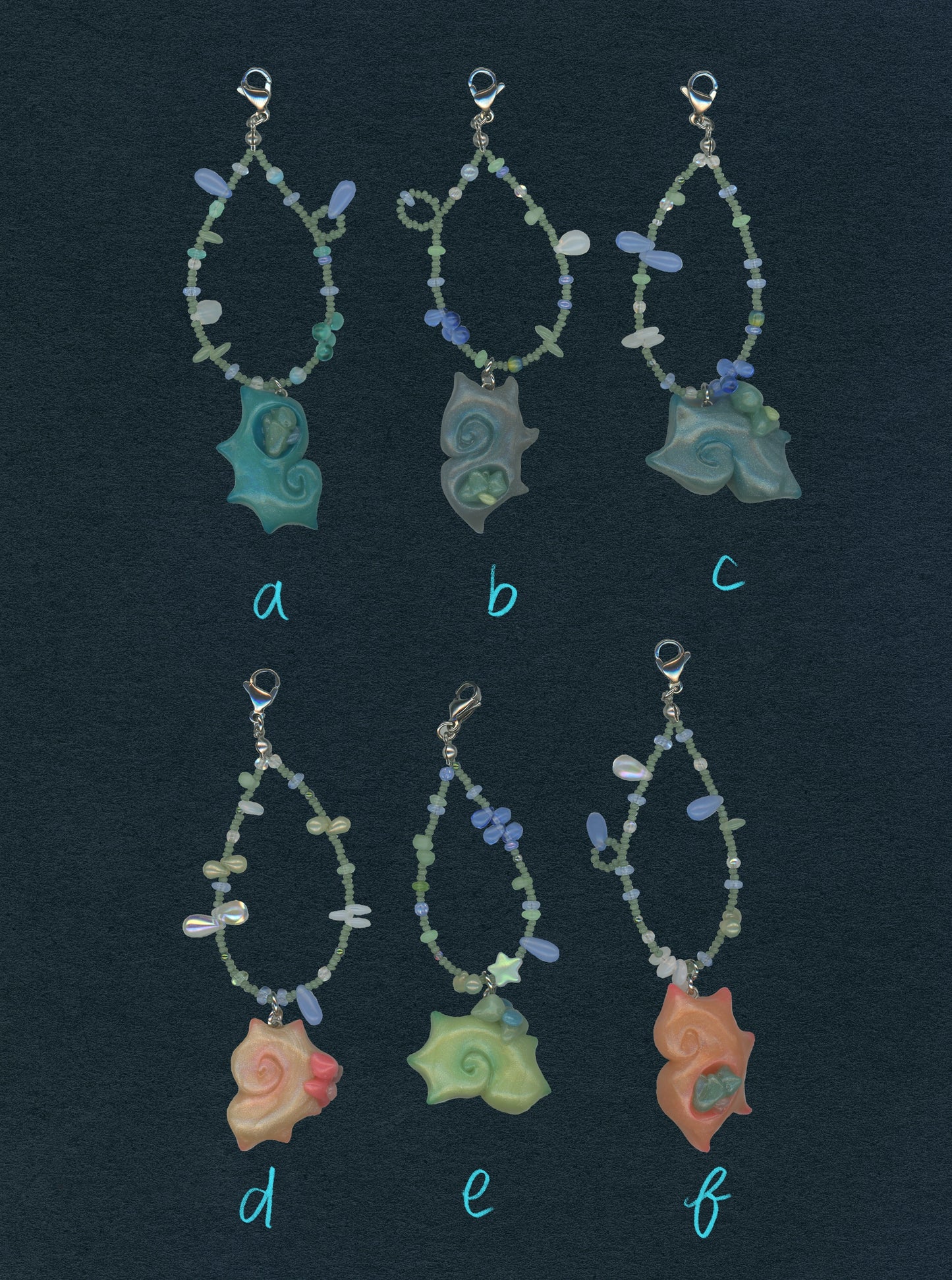 sea spiral charms