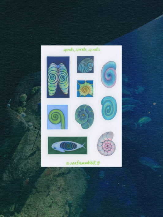 spirals spirals spirals sticker sheet