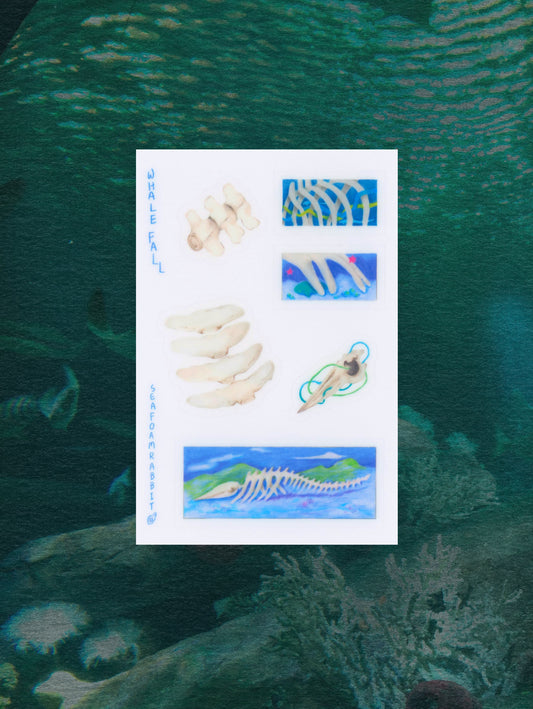 whale fall sticker sheet
